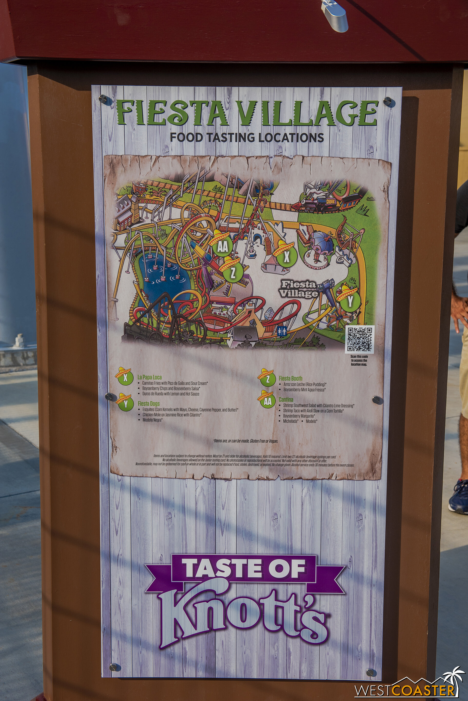  Map of Fiesta Village food tasting locations. 