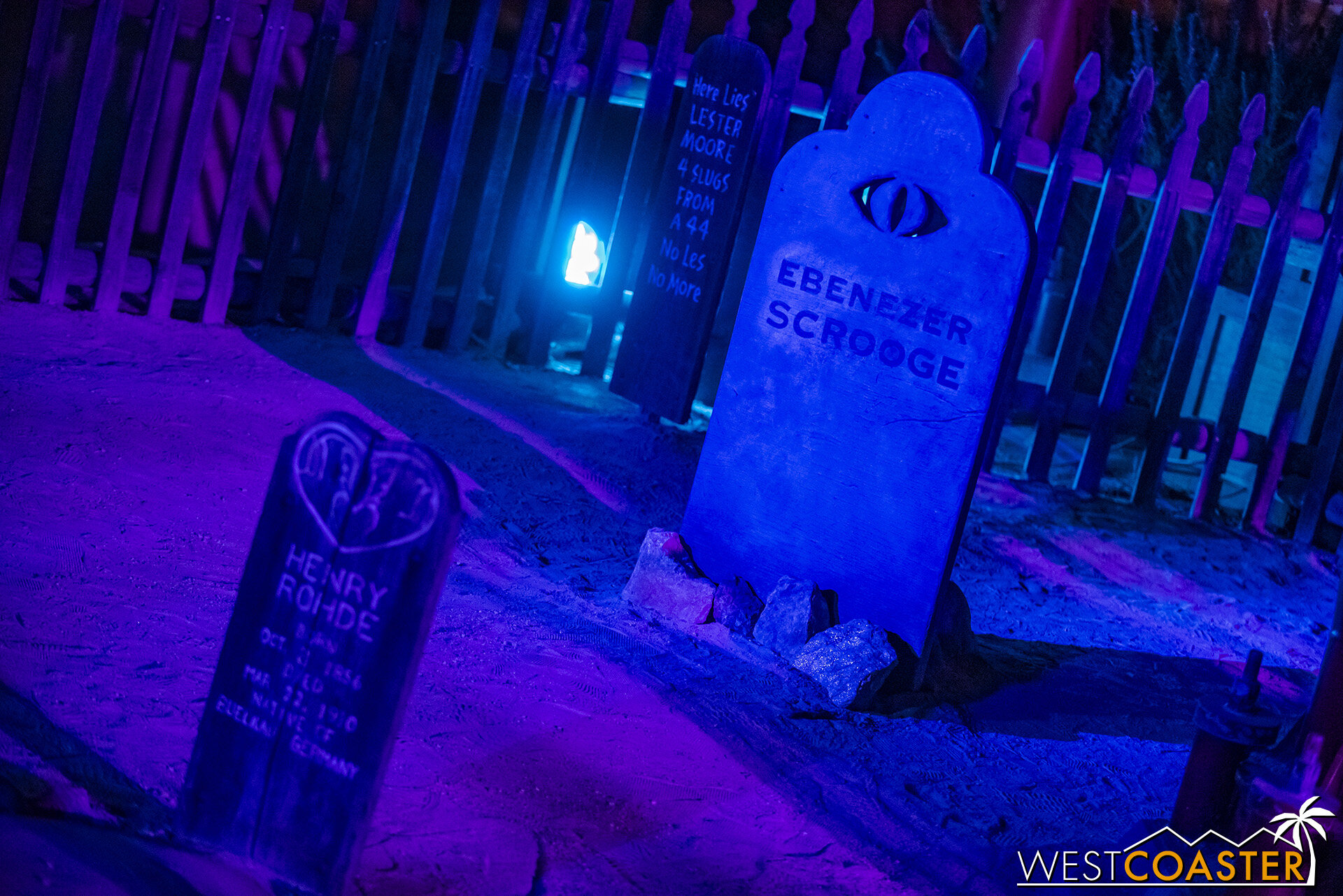  Scrooge’s tombstone is illuminated for him to see, and it seems to inspire a change of heart. 