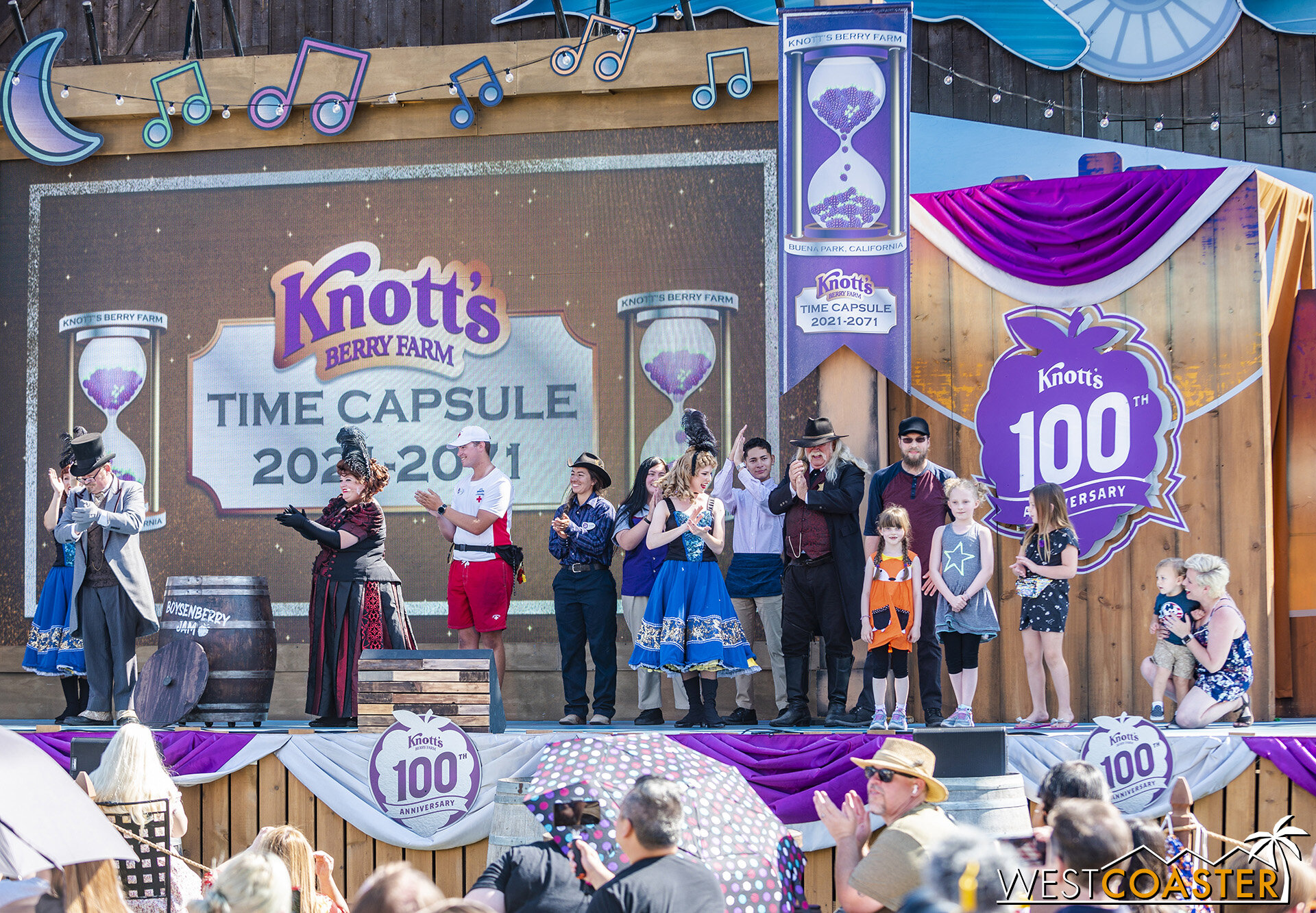  The kids of some of the park employees were also invited up.  This group represented the people who would be opening up the time capsule in 2071. 