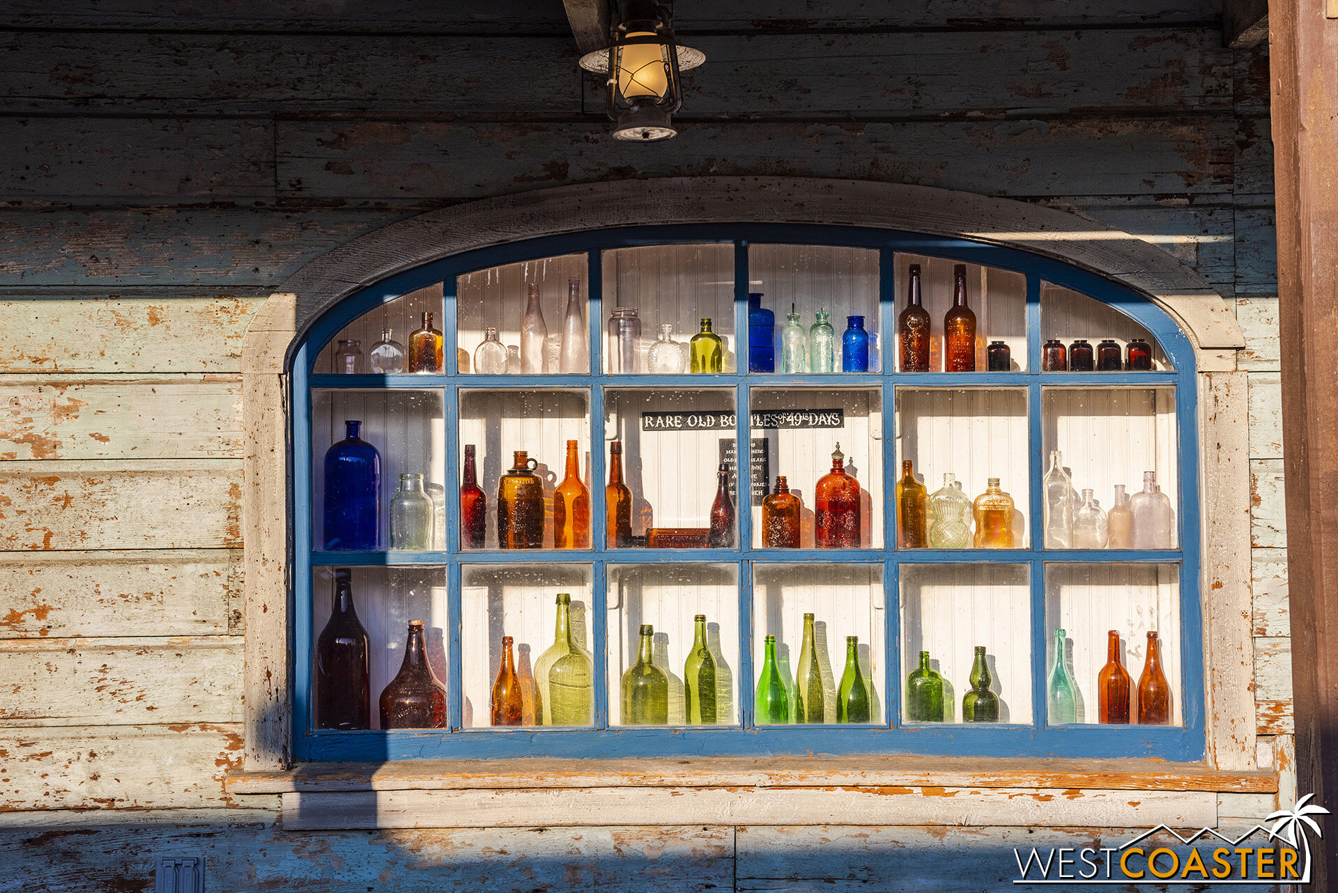  Colorful glass bottles. 