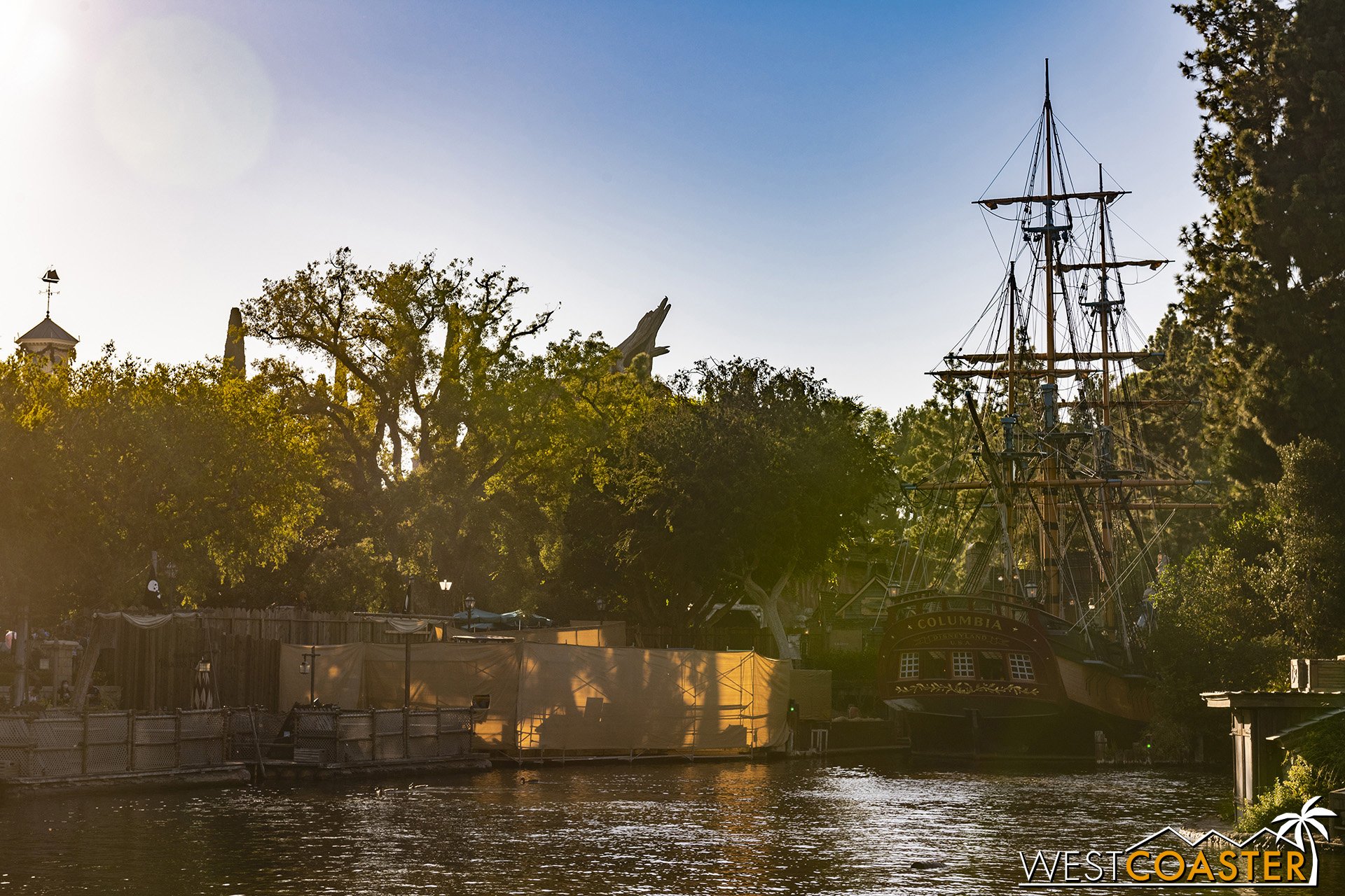  This was the scene along this part of the Rivers of America last September. 