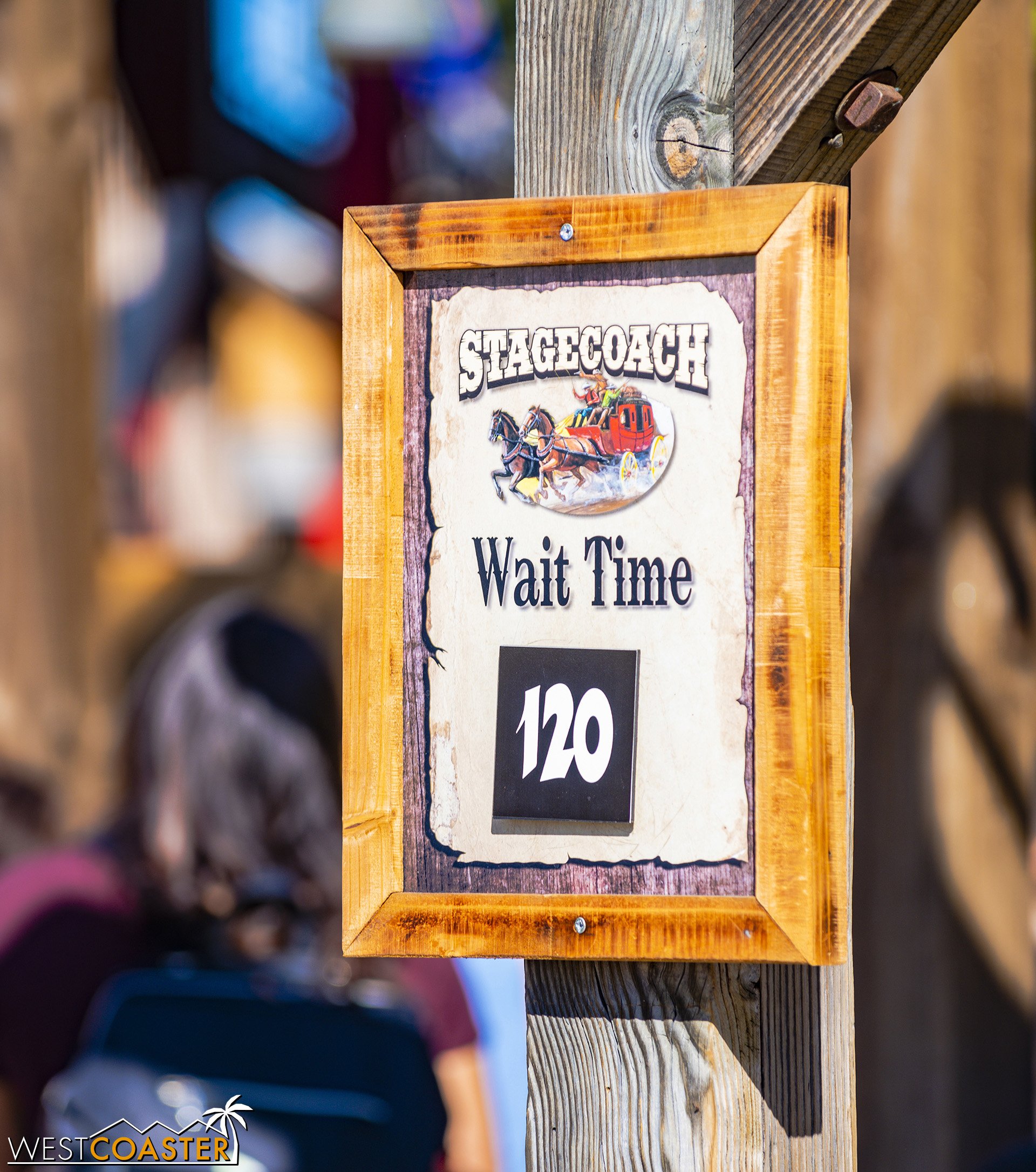  Things have been busy, if this 120 minute wait time for the Stagecoach is any sign.  It’s probably not a full two hours, but when we were at the park this past Saturday, there were plenty of people all around! 
