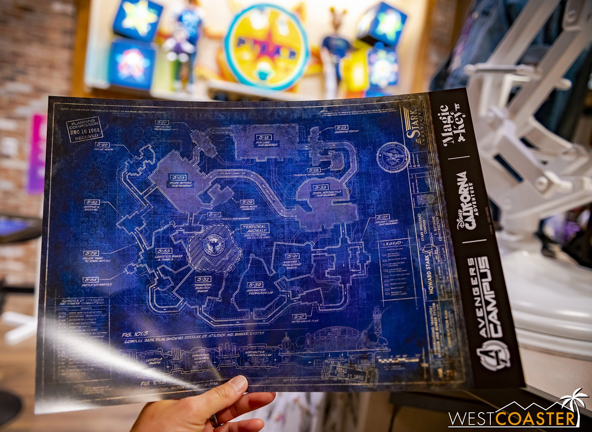  At World of Disney, head to the Pixar section in the middle of the store to get a blueprint of the ride building for WEB SLINGERS. 