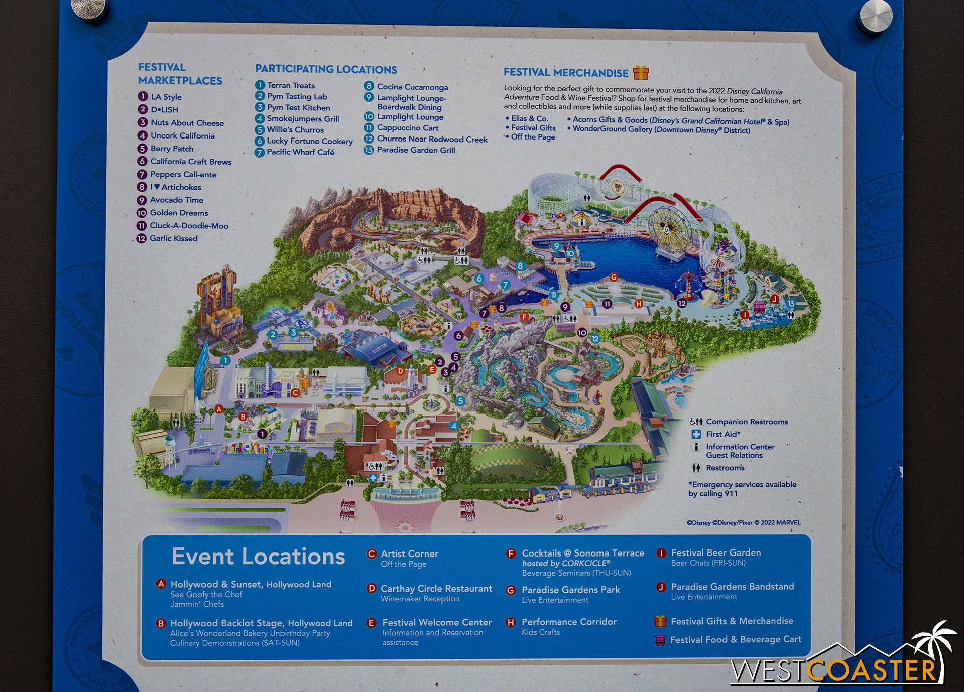  Here’s a map that shows locations of event activities, to get a lay of the land. 