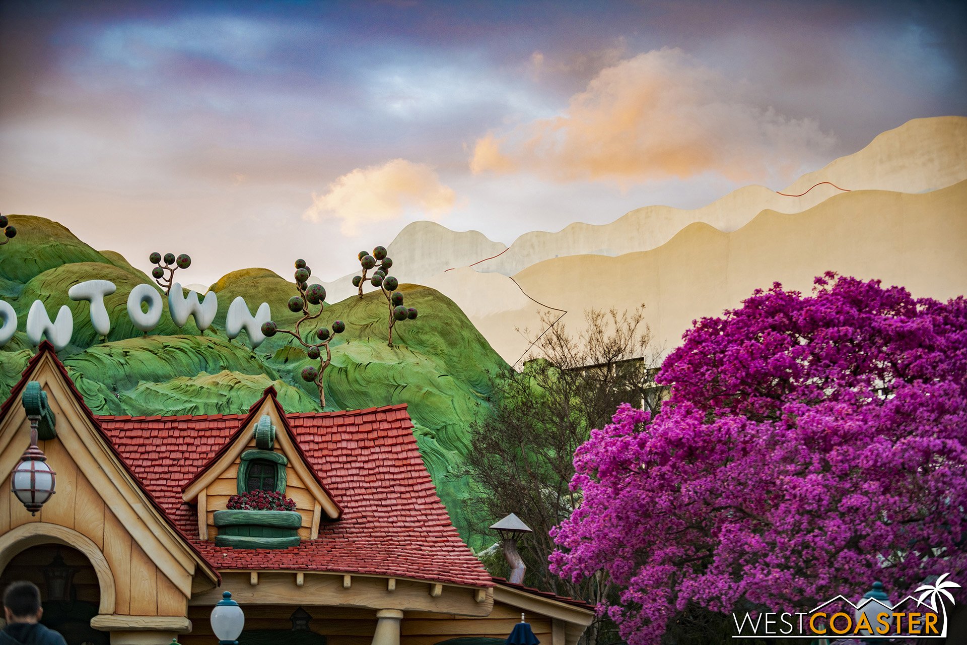  This juxtaposition next to the original Toontown rolling hills gives an idea of what the final product will look like. 