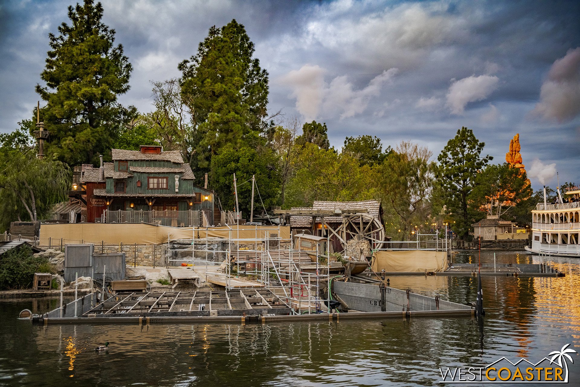  And work has been happening at the “stage” in front of Tom Sawyer Island too. 