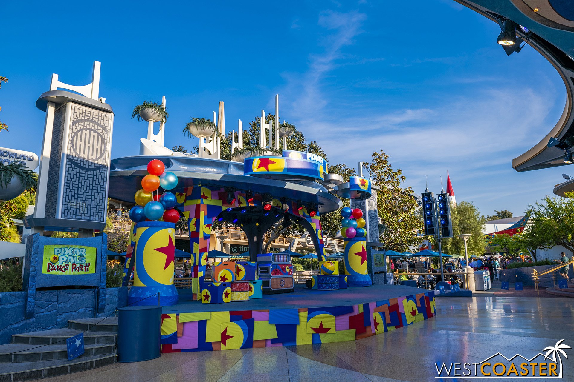  Not new news, but the Tomorrowland Terrace stage has been a Pixar dance party.  It’s very colorful! 