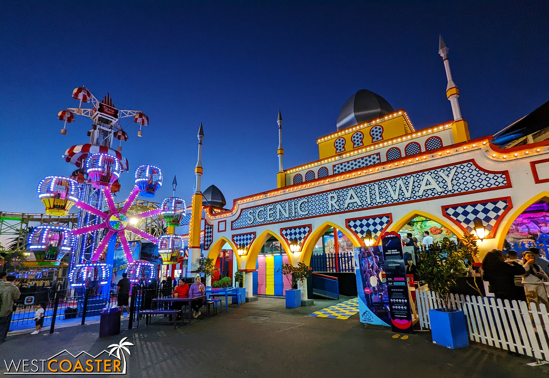  The Great Scenic Railway is the star attraction at Luna Park Melbourne. 