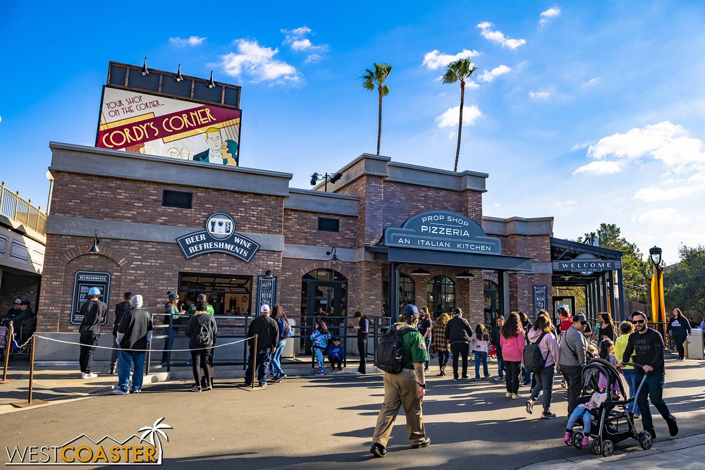  The new Prop Shop Pizzeria turned out pretty nicely, by the way!  It’s a bit confusing to navigate for first-timers, but the pasta there is good.  The beer garden component of the establishment did end up getting cut, though. 