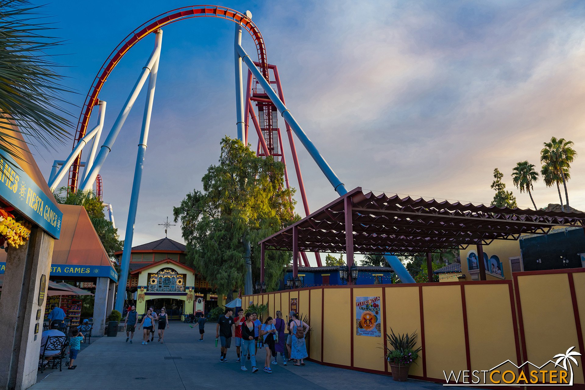  The east half of Fiesta Village was still open. 