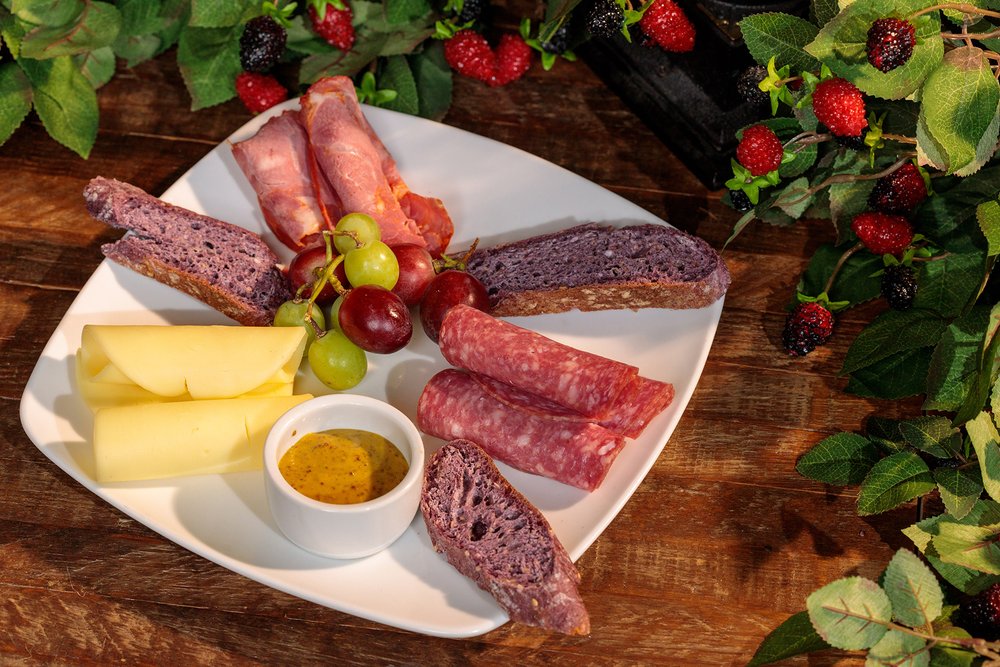  Charcuterie Board with Boysenberry Crostini's and Boysenberry Mustard 