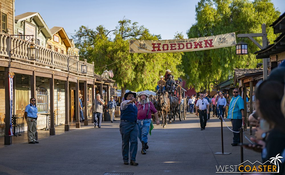  The Hoedown is almost over, and still no word on the explorers.  But then, from the distance, a stagecoach approaches. 