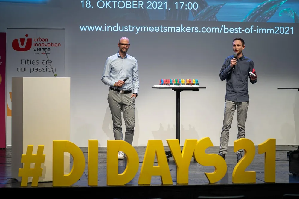 Thomas Gruber (Trivion) and Andreas Blattl (Austrian Society for 3D printing) / © DigitalCity.Wien/David Bohmann