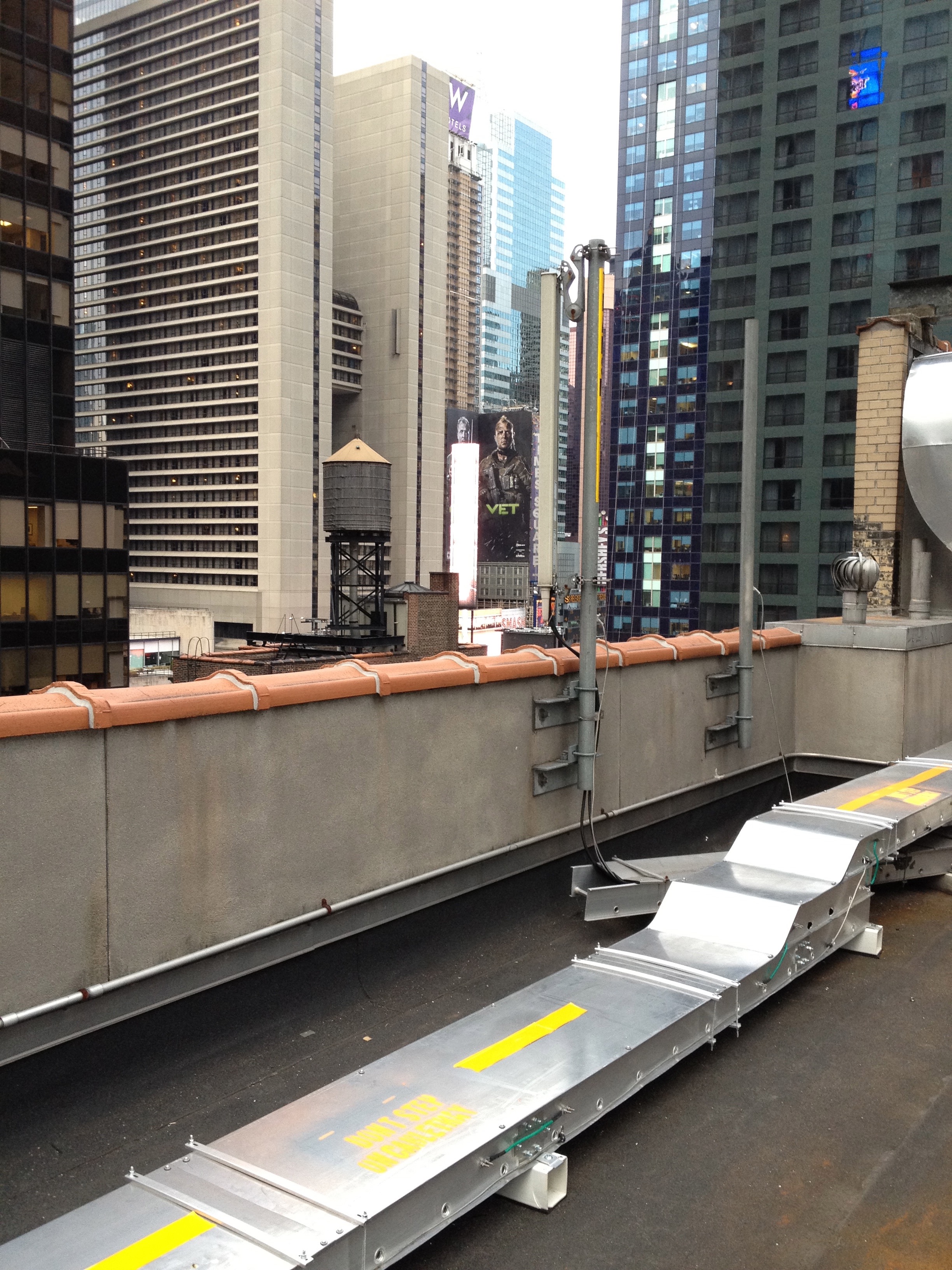 Low-profile duct work hides unsightly cables, etc.