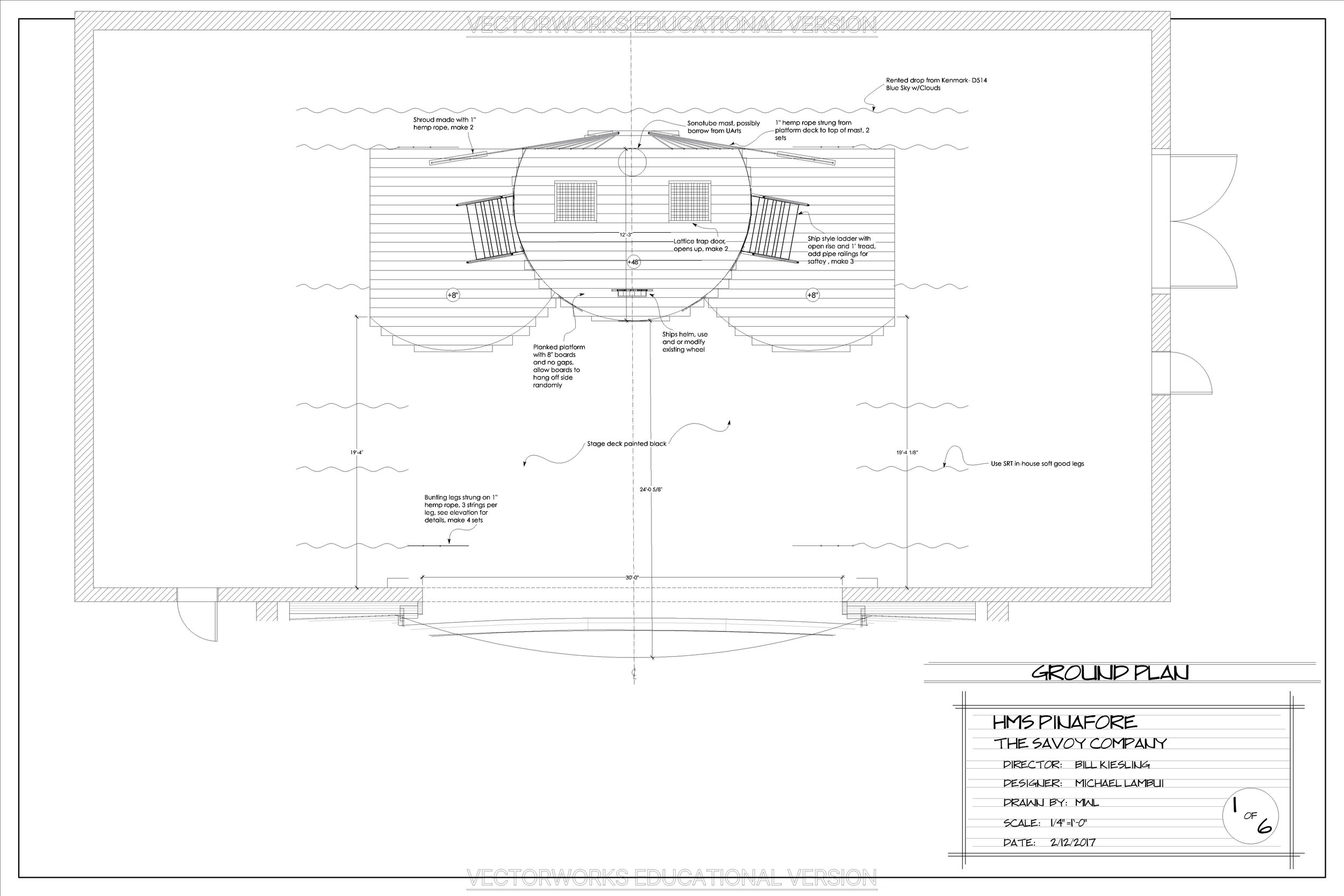 HMS Pinafore Ground Plan