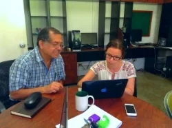 Working with Douglas Barrio, Director of Computer Science Department at Universidad del Valle de Guatemala during Fulbright Program