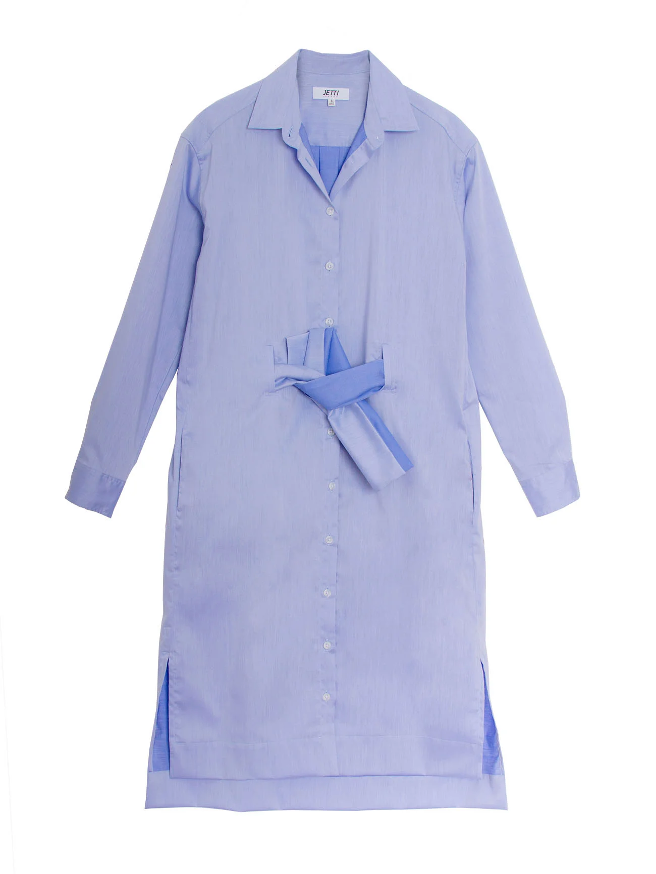 jetti shirt dress blue cotton