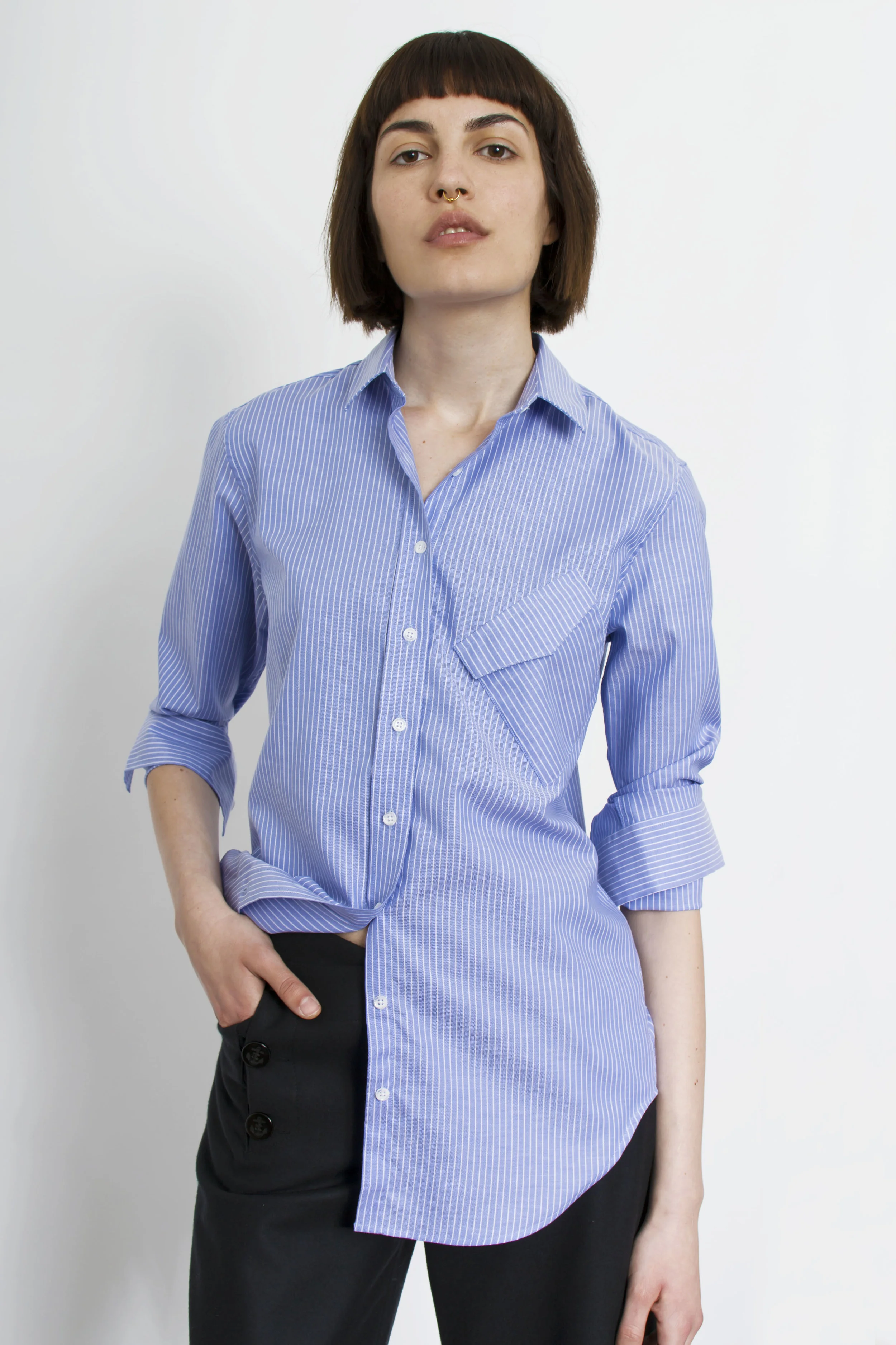 Crooked boyfriend shirt
