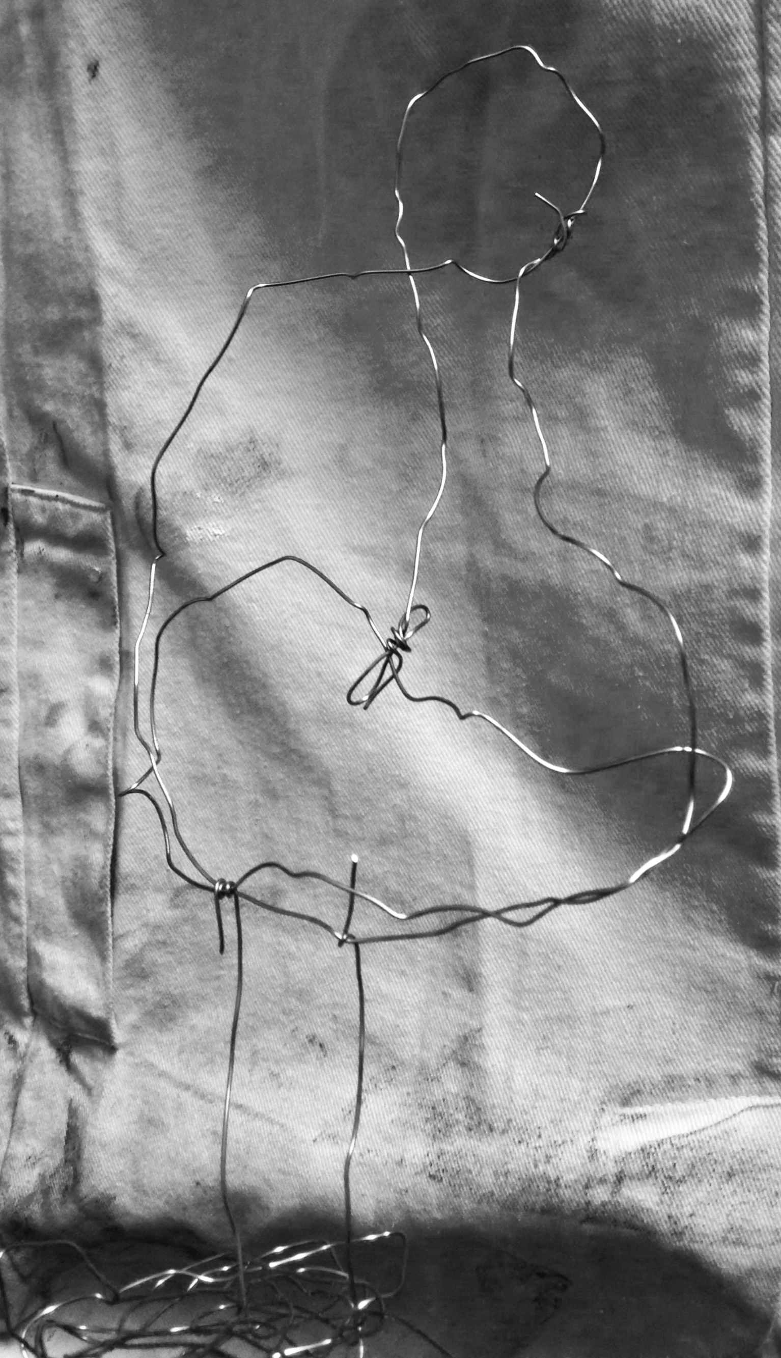 Woman with a dress, 2016. Wire