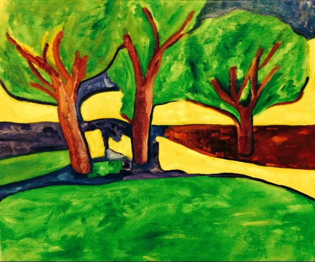 Sunny day near the studio, 2016. Oil on board.jpg