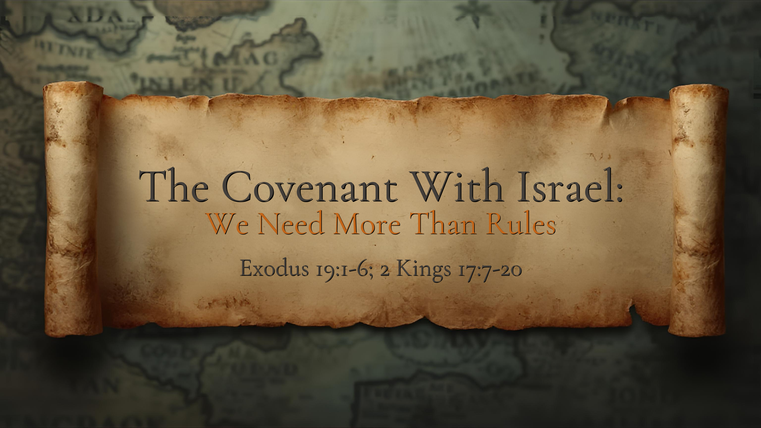 The Covenant With Moses: We Need More Than Rules — Grace Baptist Church
