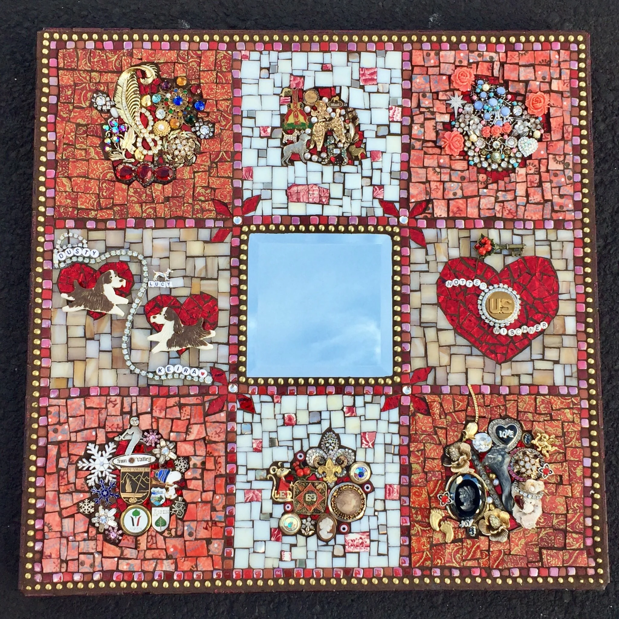 Second Story Mirror. for my cousin, Joann Wischner. She likes RED!