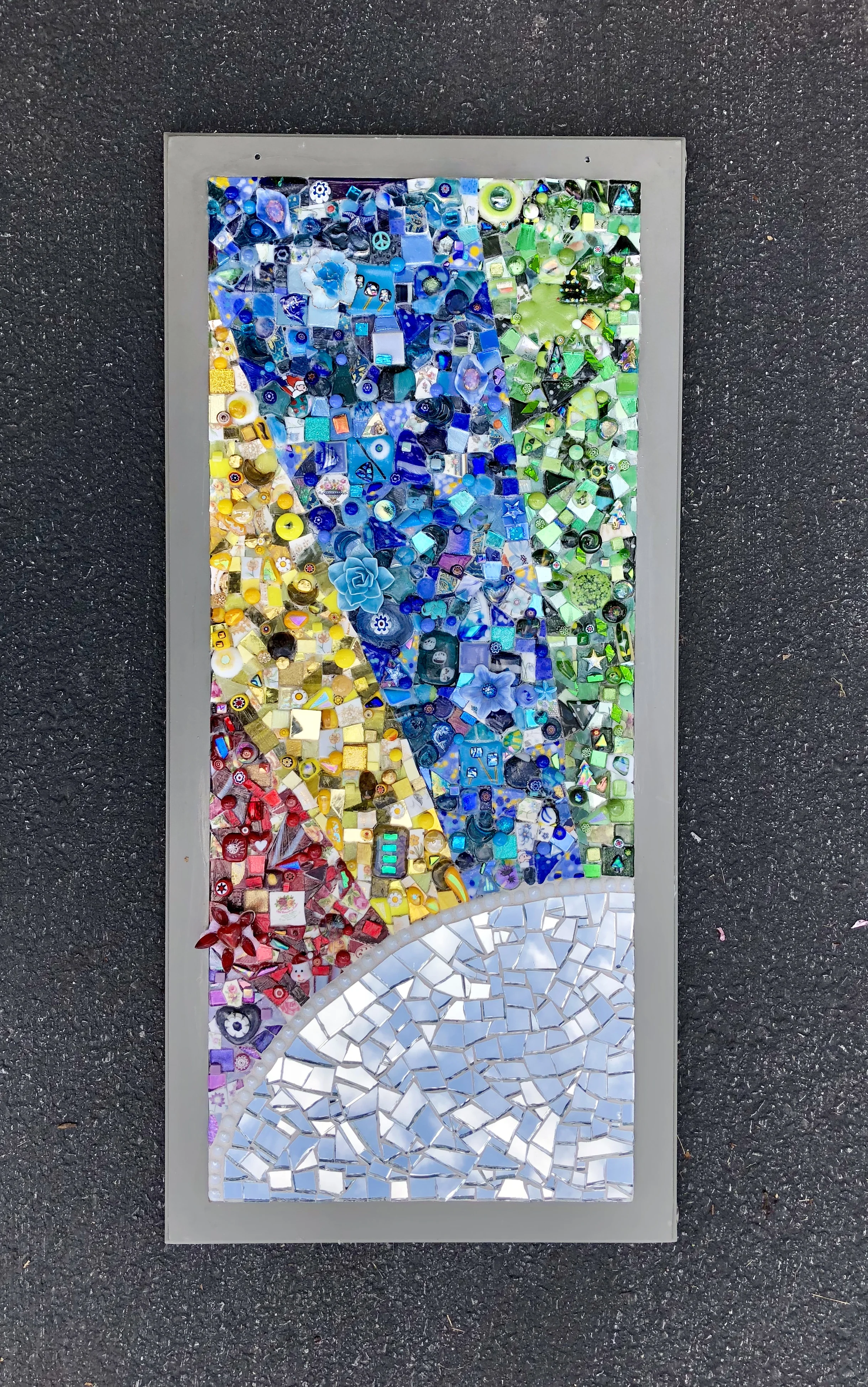 Repurposed Glass Shelf