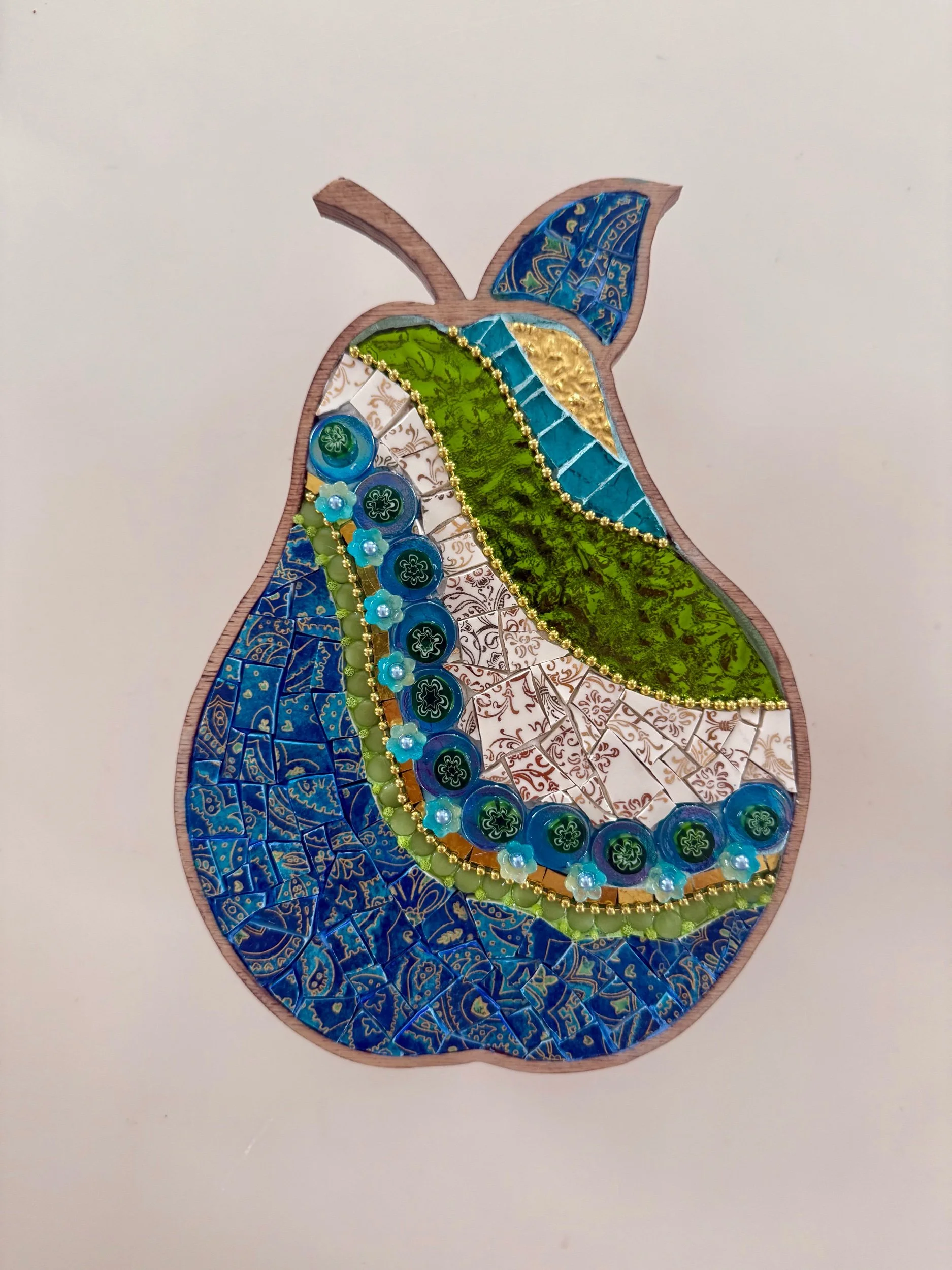 Large Blue Pear from Sharra’s Shapes…. Before I started the class