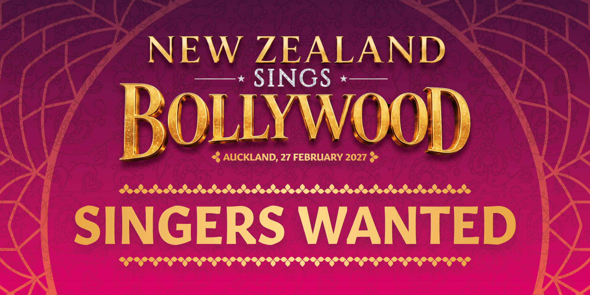 New Zealand Sings Bollywood – SINGERS WANTED