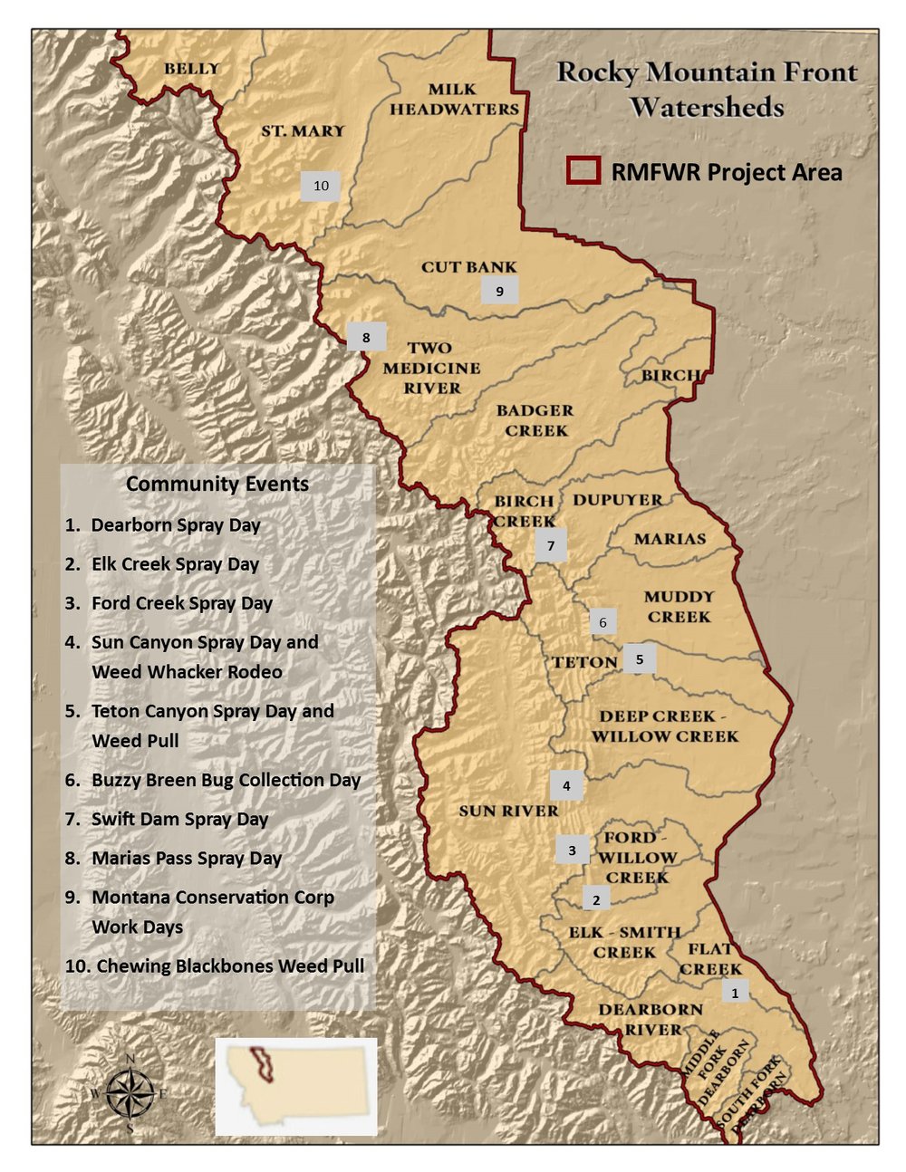 Rocky Mountain Front Montana Map Events — Rmfwr