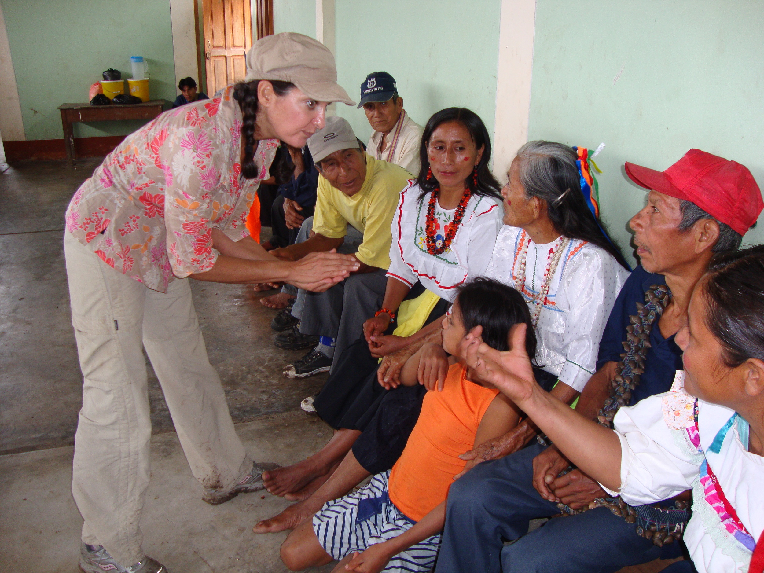 Erika teaching about Maya in Peru. 