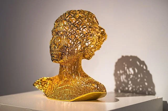 @azelinskie beautiful sculpture "Human Code" is currently on display at Sotheby's. Monday-Friday 10am-5pm