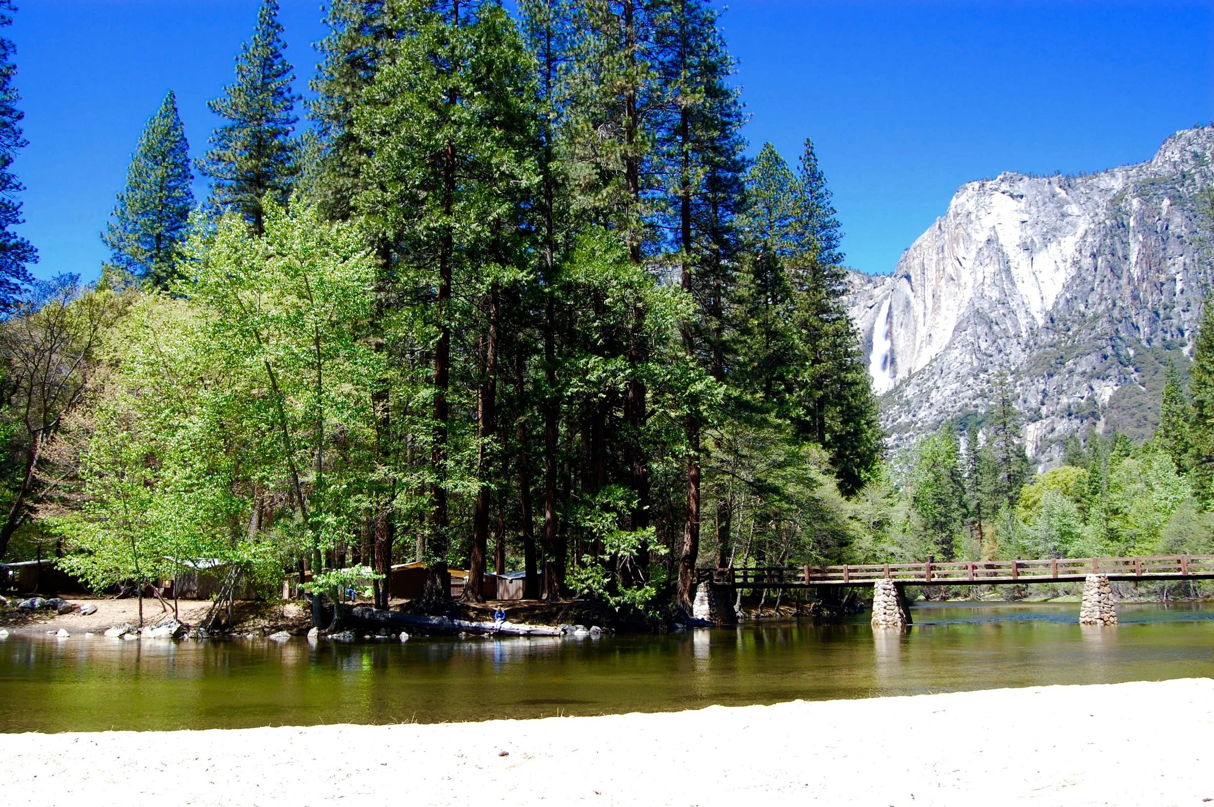 Yosemite National Park, Housekeeping Camp and Yosemite Falls