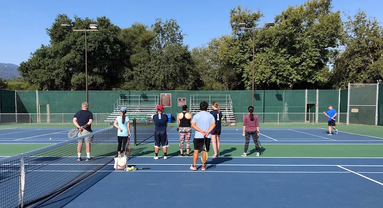 Tennis Class at West Valley College.