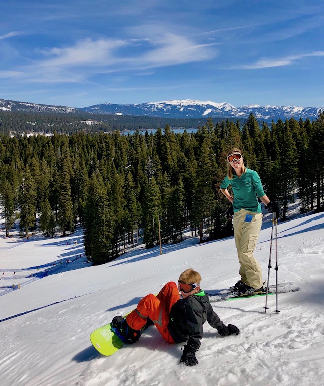 At the top of the Granlibakken ski hill. Can you find Lake Tahoe?