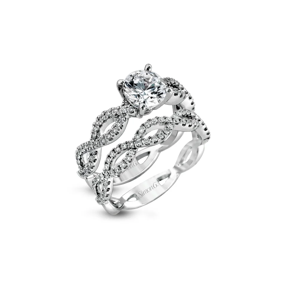 Simon G. 18K Gold Infiniti Twisted Engagement Ring and Band Set.jpg