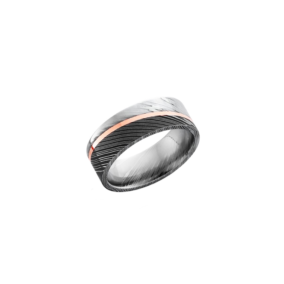 Damascus Steel Lashbrook Mens Rings Lashbrook Damascus Steel