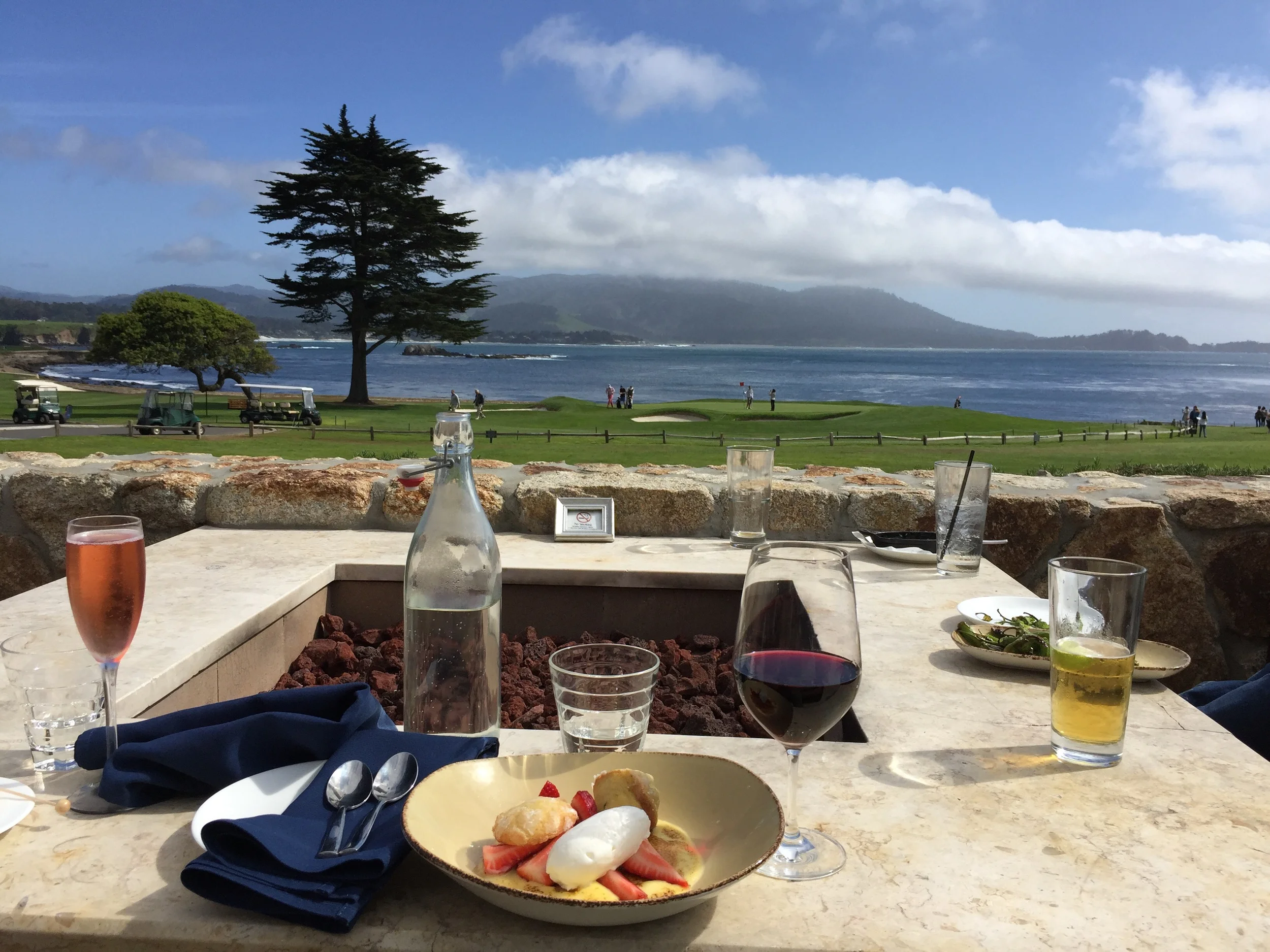 Pebble Beach Golf Course for Lunch. Make Reservation at "The Bench" 