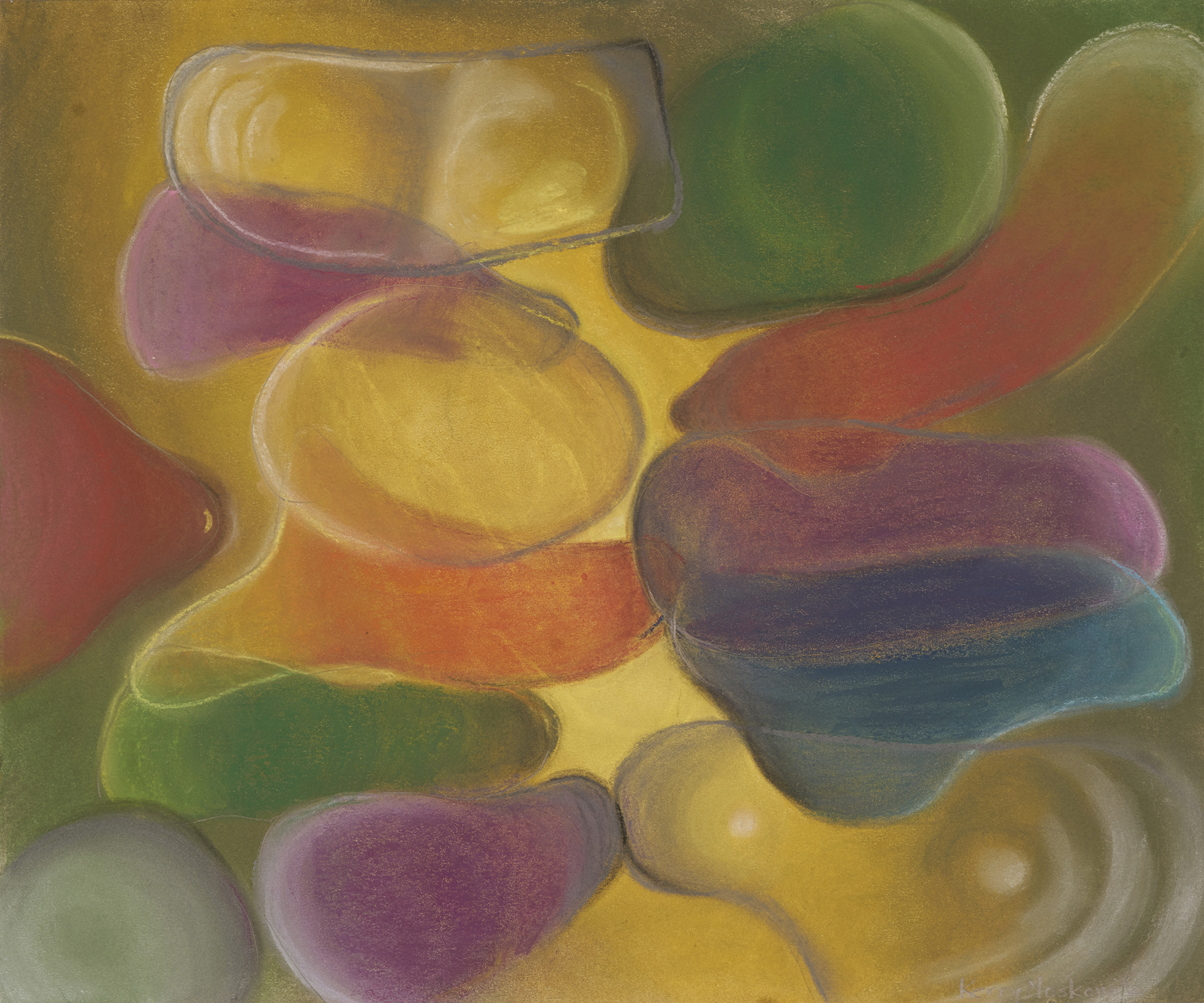1_KerryMoskowitz_All Together Now_2016_Pastel_20x23_$625_framed copy.jpeg