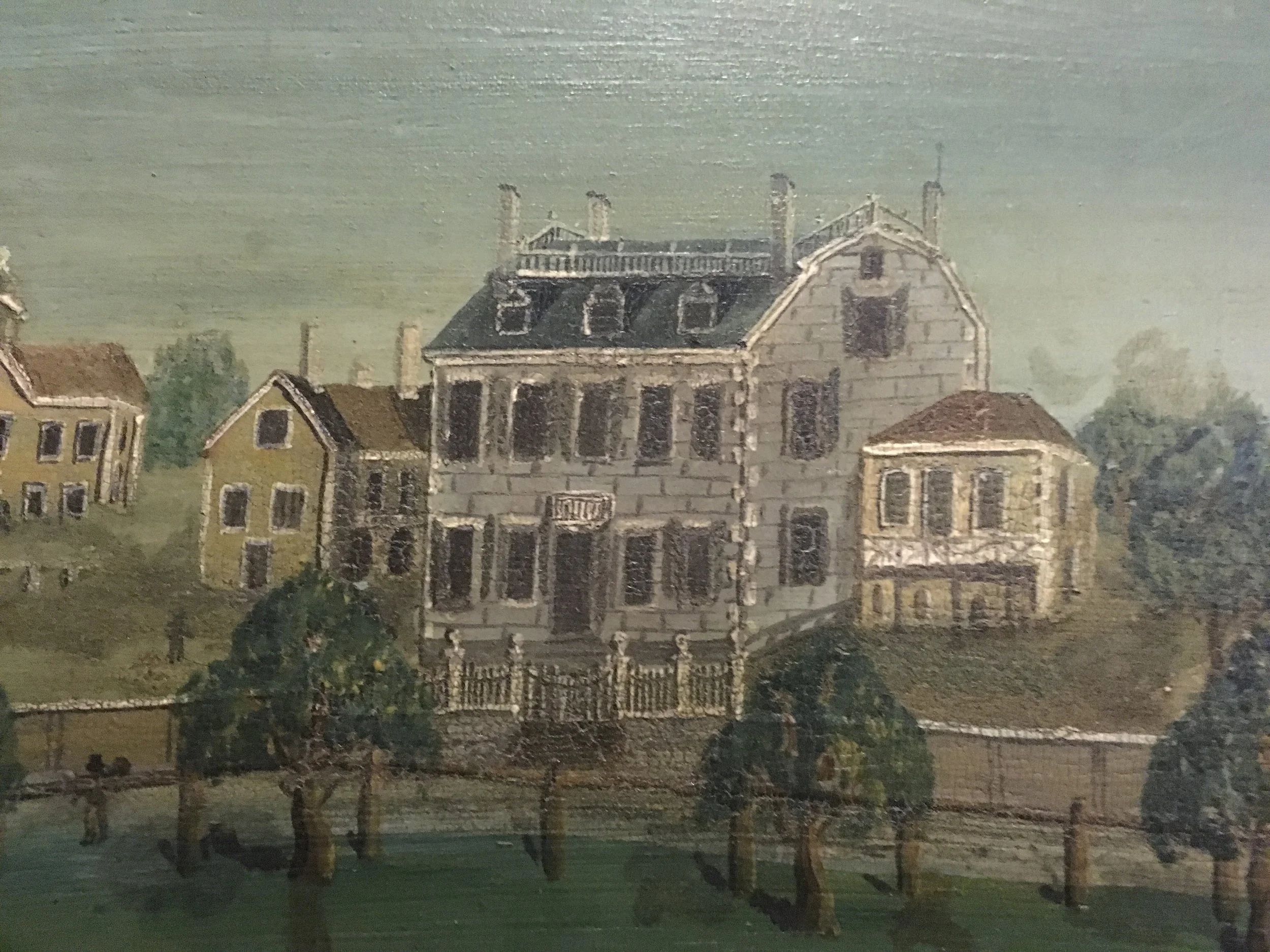 Detail from 1915.0013.001, a 1812 painting of the Park Street Church on Boston Common