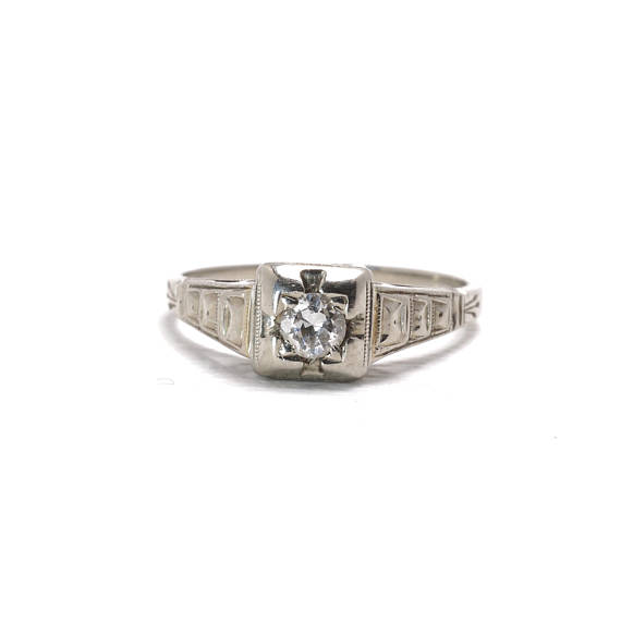 art deco engagement ring