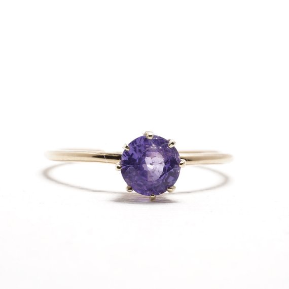 purple sapphire engagement ring