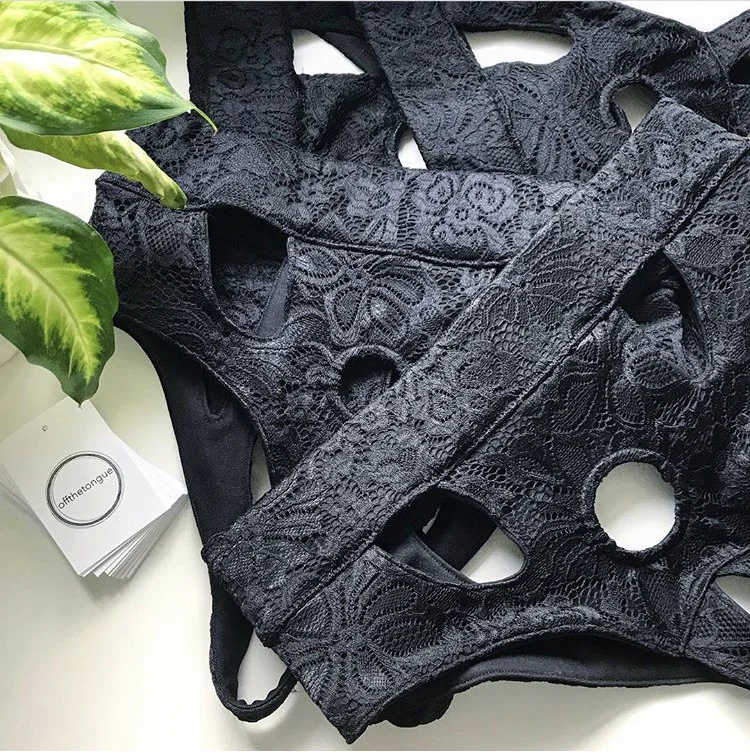 Black lace strap on harness (Copy)
