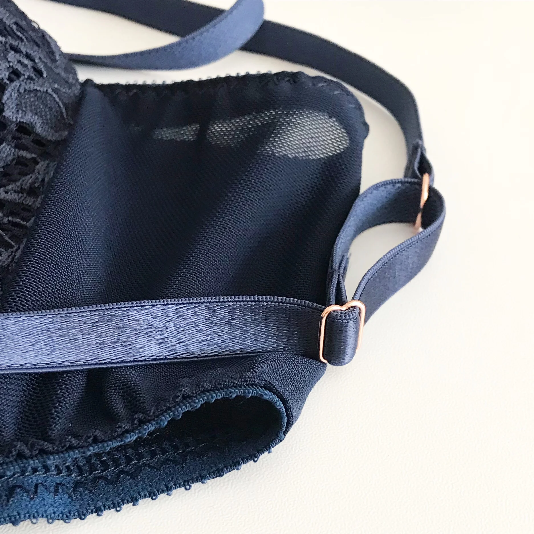 Close up of Luna strap on harness elastic