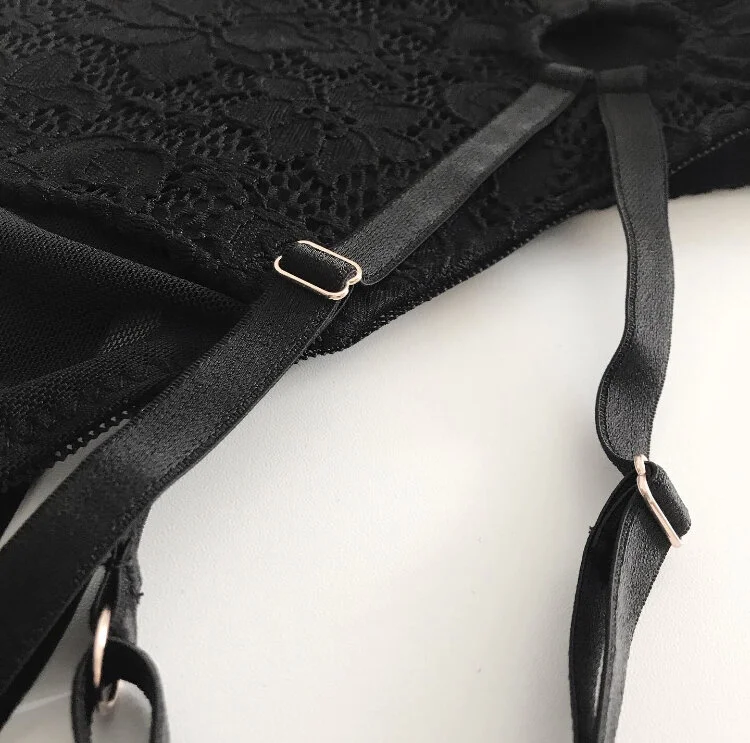 Close up of black Luna strap on harness elastic (Copy)