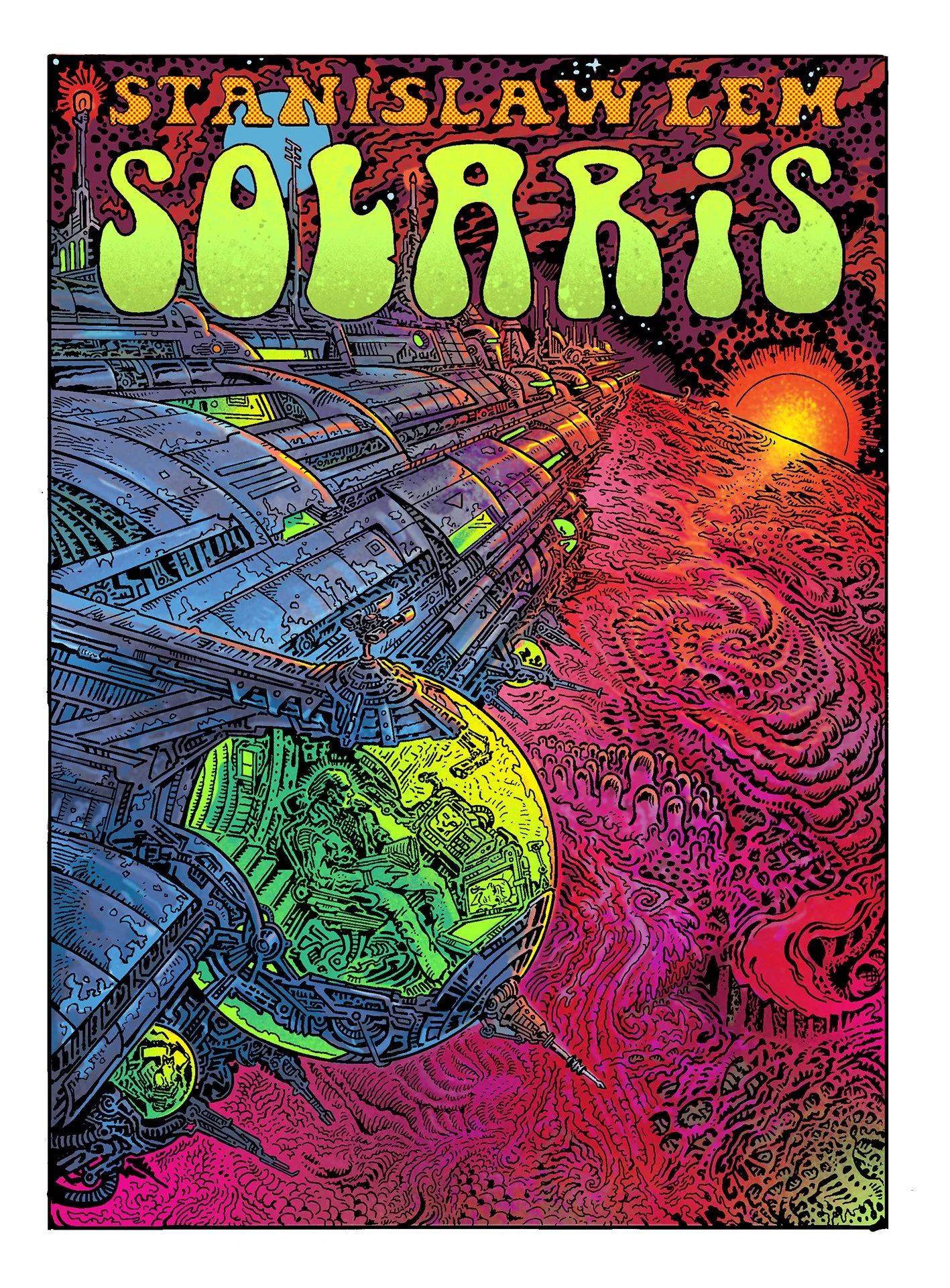 Solaris cover poster for the Borscht Chat reading group, 2022