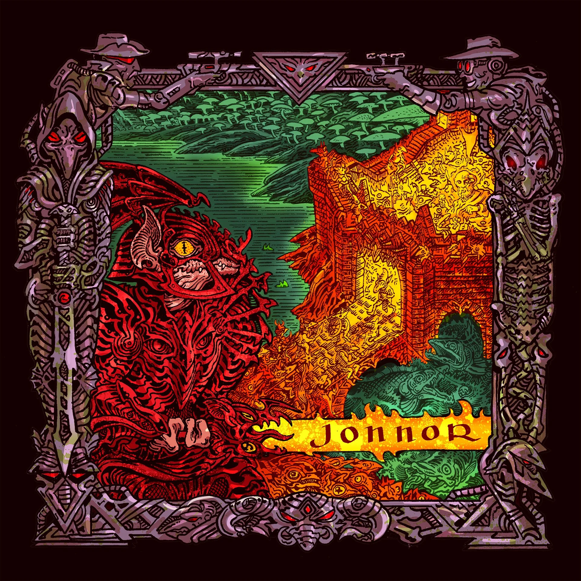 Album art featuring the Goblin Knight for the band JONNOR