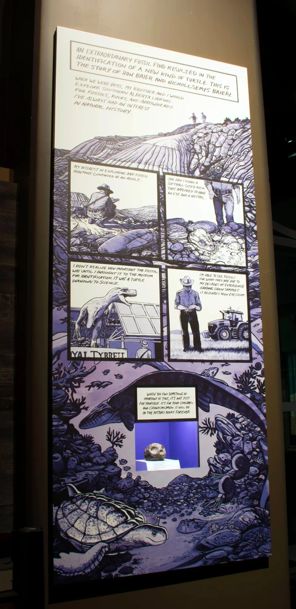 Nichollsaurra panel for the Royal Tyrrell Museum's Foundations gallery, 2016