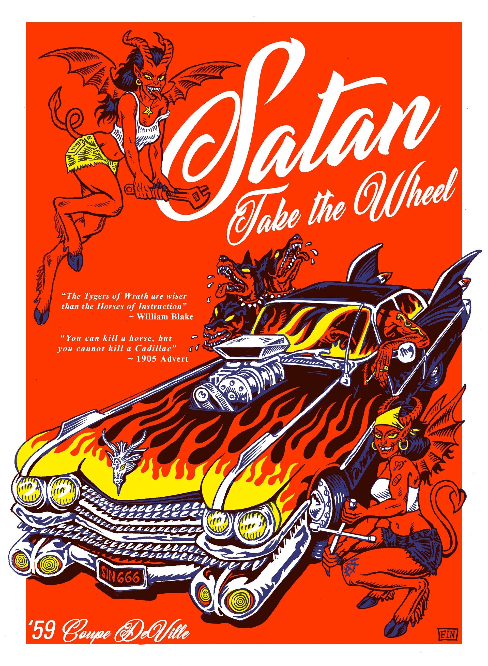 Coupe DeVille poster for Burnt Toast Studios, screenprint, 2025