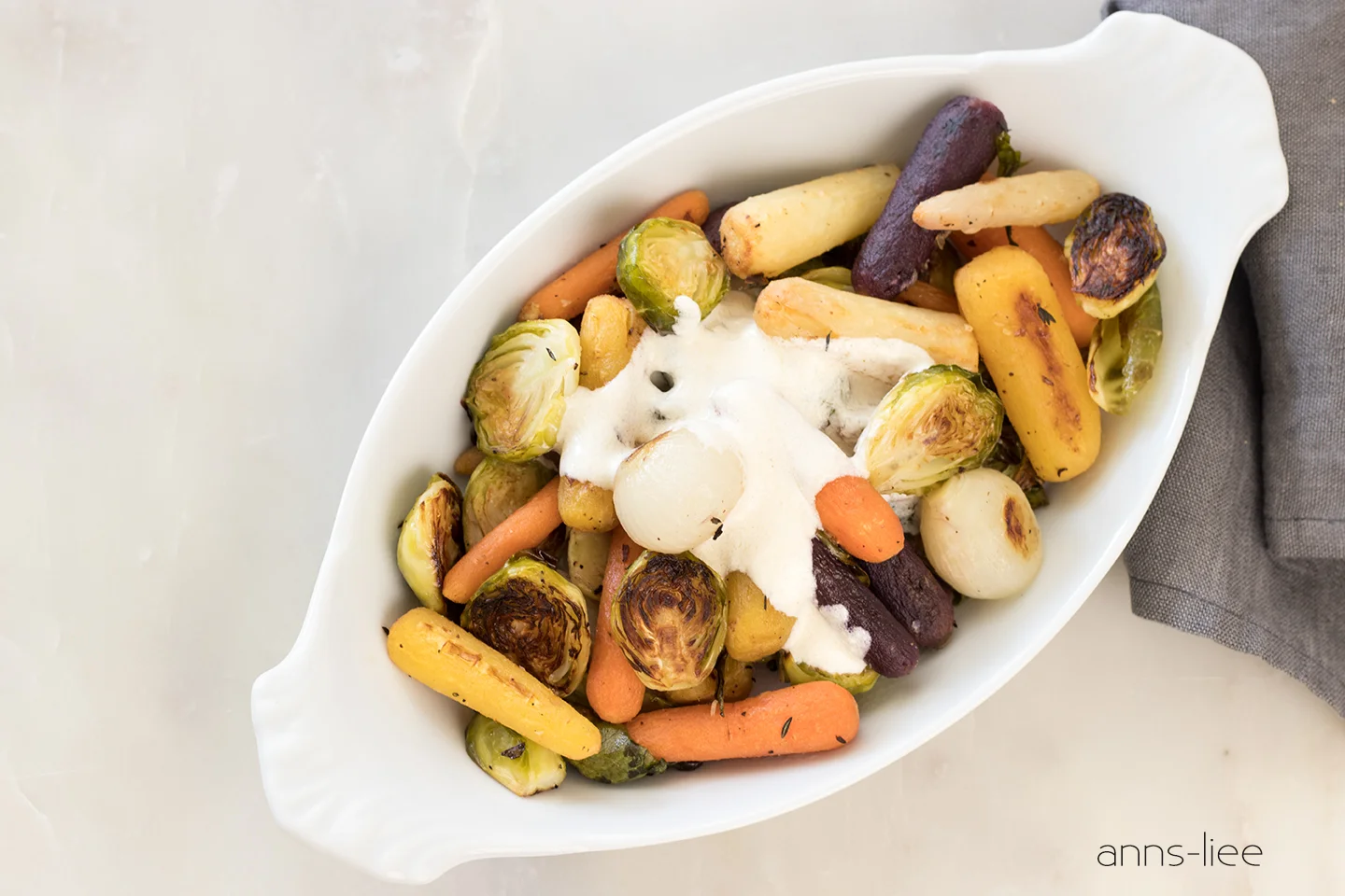 Creamy swiss cheese sauce on brussel Spouts-Carrots -0233.jpg